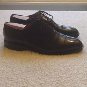 Jones Bootmaker Black Cap Toe Oxford Shoes (Made in England)  10 UK = 11 US Near new-JONES BOOTMAKERS, England, Cap-Toe Oxford: 46E (US  main image 2